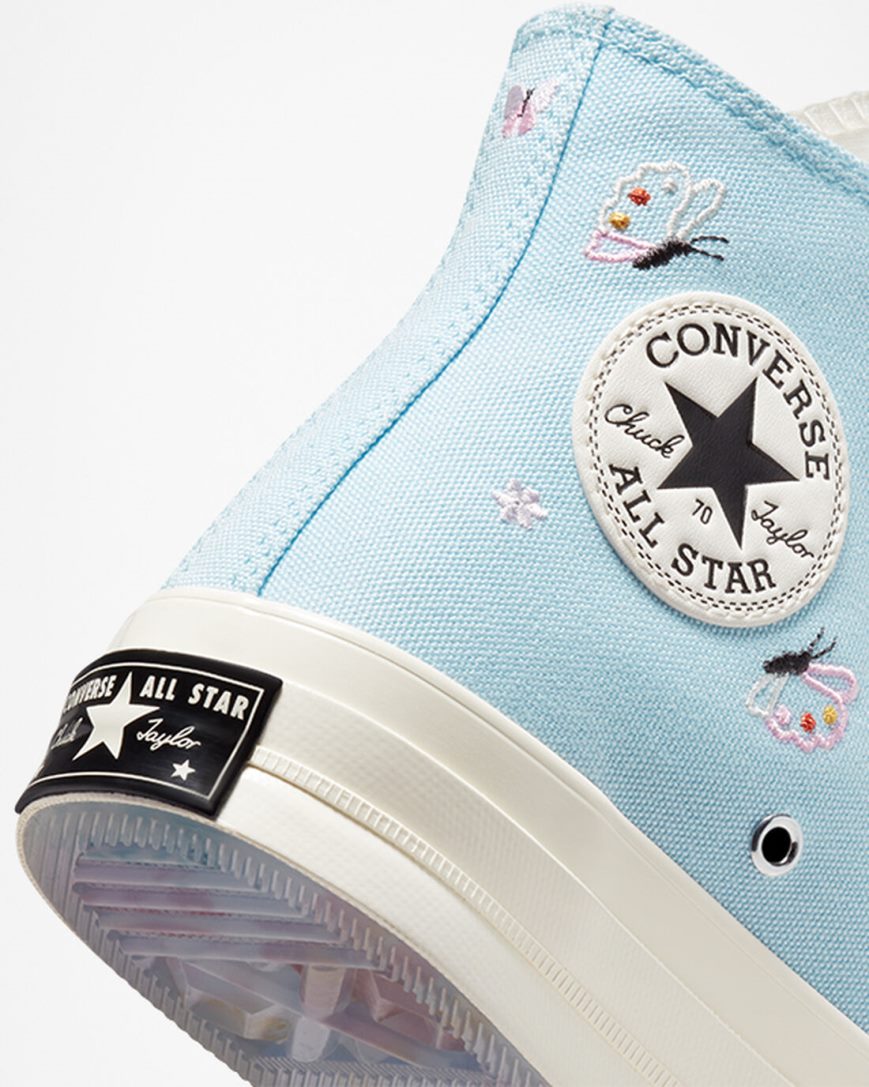 Dámské Boty Vysoké Converse Chuck 70 Butterfly Wings Blankyt Černé | CZ SBWX37